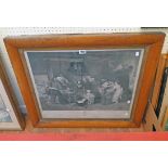 A 19th Century maple framed monochrome steel engraving entitled "A Family Saved From Shipwreck"