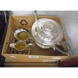 A Mappin & Webb "Princes Plate" three piece tea set - sold with a plated cream jug