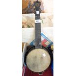 A 1930`s Jolli-Joe 'The U.K. Uke' all metal resonator banjolele