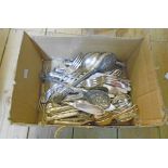 A quantity of silver plated kings pattern cutlery - various age and makers
