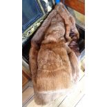 A vintage rabbit fur coat