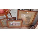 L. Retallack: three gilt framed watercolours, comprising a pair depicting fishing vessels and a