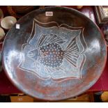 A large continental ceramic bowl with fish motif