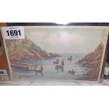Thomas Herbert Victor (painting as W. Sands): a small unframed watercolour, depicting a view of