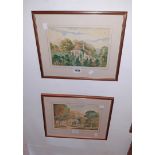 A pair of framed West Country watercolours inscribed verso Woodfield Farm, Torquay, Devon and