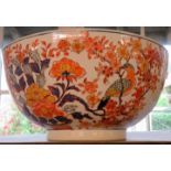 A large late 20th Century Chinese bowl - damage