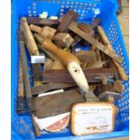 A collection of old woodworking tools