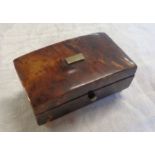 A tortoiseshell trinket box with turned bone feet - one replaced with a bead