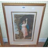 A gilt framed coloured mezzotint signed in pencil Sydney E. Wilson with embossed blind stamp, "