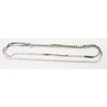 A marked 925 white metal S-link neck chain