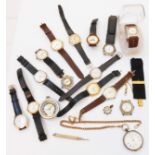 A bag containing a collection of assorted modern and vintage wristwatches, some mechanical - sold