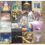 Seventeen assorted Prog Rock vinyl LP's including Savoy Brown, Hawkwind, Atomic Rooster, Pink Floyd,
