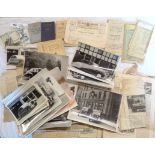 A collection of automobilia relating to Charles and H.R. Attwood, including photographic portraits