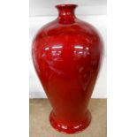 An early 20th Century Bernard Moore flambe baluster vase