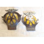 Two old AA badges