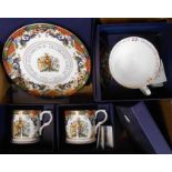 Six boxed pieces of Royal Worcester Diamond Jubilee commemorative ware