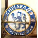 A painted cast iron Chelsea football sign