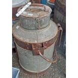 An 18" high milk churn