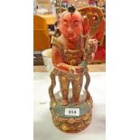 An antique Chinese lacquered wood figure a/f
