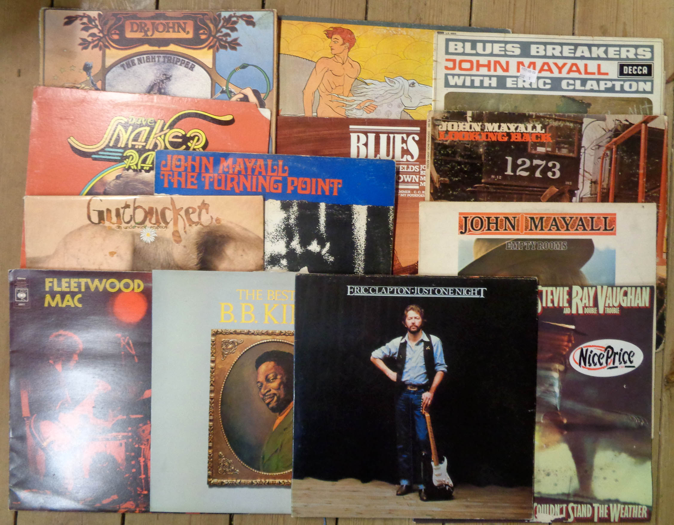 A quantity of blues vinyl LPs including Fleetwood Mac, John Mayall Blues Breakers with Eric Clapton,