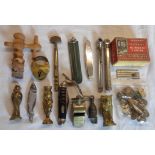 A quantity of collectable items including pipe tampers, pen knives, whistles, etc.