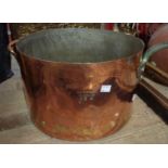 A large Victorian copper sauce pan for R & J Slack, 386 The Strand