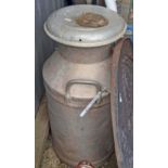 A 1960`s aluminium milk churn by Grundy (Teddington)