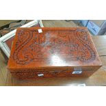 A Victorian marquetry inlaid rosewood writing slope - for restoration