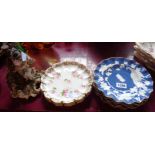 A set of six Royal Crown Derby Chinese Birds pattern dessert plates - sold with a set of four