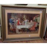 Two framed Victorian coloured prints one entitled "The Reconciliation" after John A. Lomax, the
