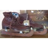 A pair of OCH vintage model ice skates