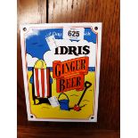 A Small Reproduction Enamel Idris Ginger Beer Advertising Sign