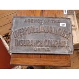 A Phospher Bronze Liverpool and London Globe Insurance Company Agency Sign