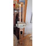 A Vintage Windsor and Newton Folding Easel - sold with Three Wooden Pallets