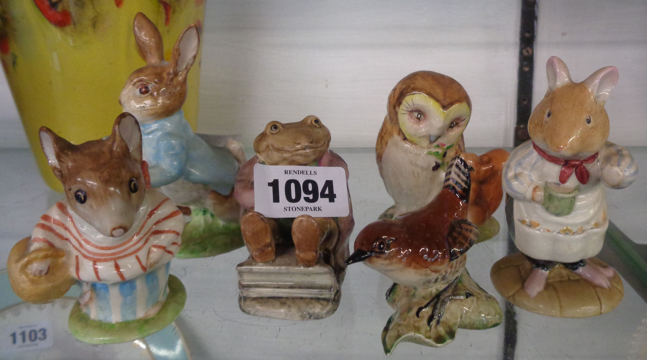 Four Beswick Beatrix Potter figurines comprising Peter Rabbit, Mr Jackson, Old Mr Brown, and Mrs - Image 3 of 3