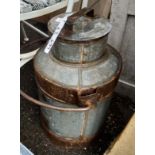 An 18" high milk churn