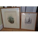 A framed personalised ink drawing, inscribed verso Trewern 379 - signed and dated '80 - sold with