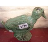 A studio pottery model of a duck