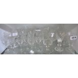 Assorted cut and other glassware