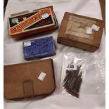 Assorted collectable items including Rolls razors and Electraray comb, a box of vintage car lamps