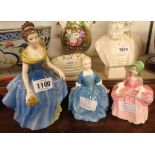 Three Royal Doulton figurines comprising Melanie HN 2271, A Child from Williamsburg HN 2154 and Bo