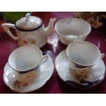 A continental porcelain child's tea set