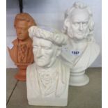 A 19th Century unmarked Parian bust of J A 19th Century unmarked Parian bust of a gentleman (glued