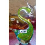 A Murano glass duck figurine