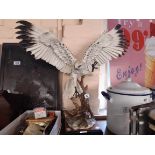 A Large Resin Model Depicting A Bird of Prey with Wings Outstretched