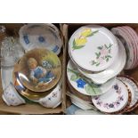 Two boxes of assorted china including Coalport, etc.
