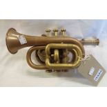 A small brass trumpet