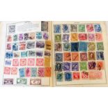 A Triumph stamp album containing a collection of 20th Century hinge mounted world stamps