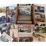 A collection of early 20th Century and later postcards including numerous topographic,