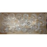 A box of assorted drinking glasses